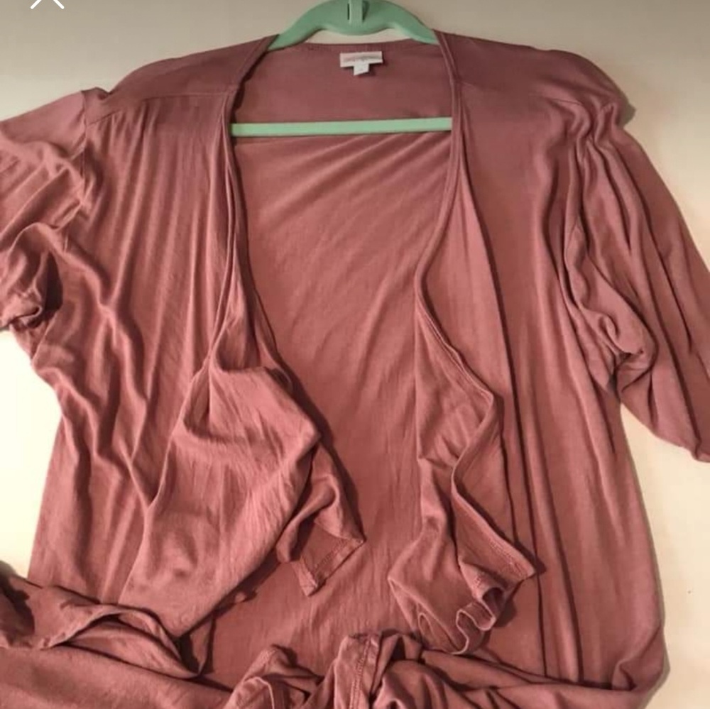 Lularoe shirley kimono mauve pink S solid